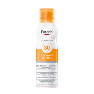 Sun Sensitive Protect Spray Transparant SPF 30 transparante zonbeschermingspray voor de gevoelige huid.